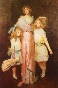 John White Alexander Mrs Daniels with Two Children France oil painting reproduction